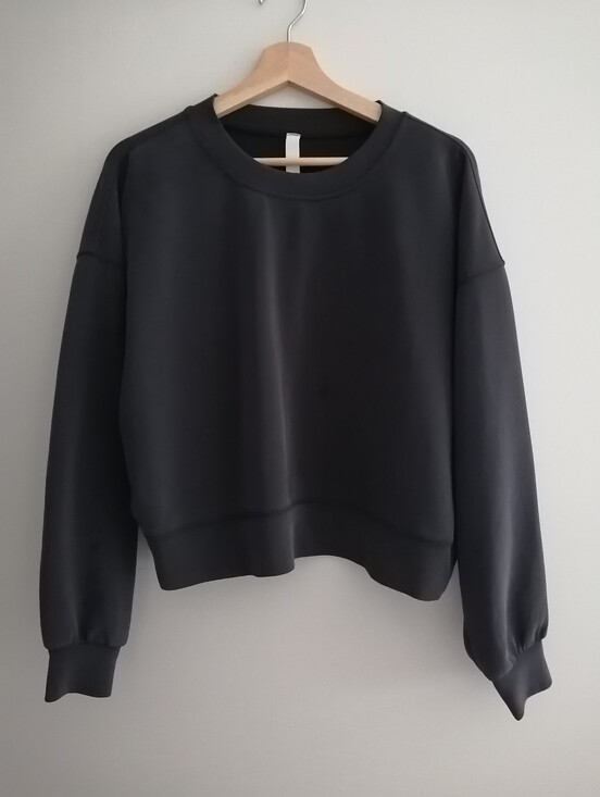 lululemon athletica Sweaters - Lululemon Softstreme Perfectly Oversized Cropped Crew Pullover Sweater Black 8